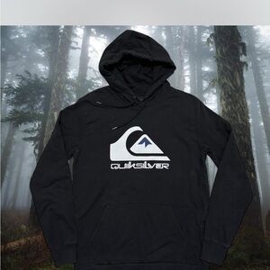 Quiksilver Black and White Logo Hoodie